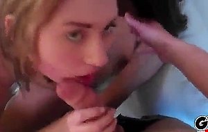 Young horny babes share a cock