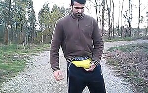 Portuguese Bear Strips and Shows His Big Cock