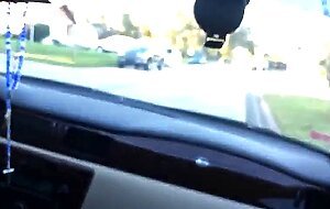 Twink Sucks Big Cock in a Car