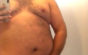 Fat Bear Stroking His Big Cock