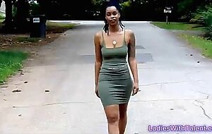 Bria Pumper Walks on The Street in Atlanta