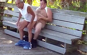 Daddies Have Outdoor Fun in Public Park