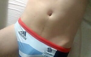 Twink in Speedos Strokes and Wanks on Webcam