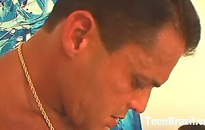 Afro-Brazilian Teen Girl with Natural Tits Fucks Hard
