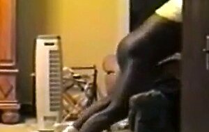 Black Amateur Spanks His Best Fan Hard