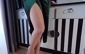 Stepmom's pantyhose tease turns into wild stepmom fuck in all holes