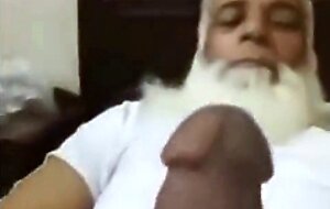 Mature Arab Daddy Plays with His Dick on Webcam