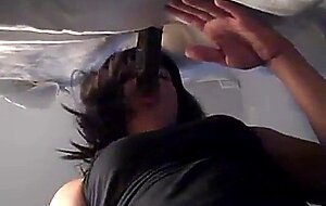 Black Cock Blowjob at Gloryhole by Crossdresser
