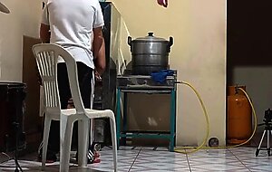 The bakery woman invites her neighbor on halloween day to celebrate at home. she knows that