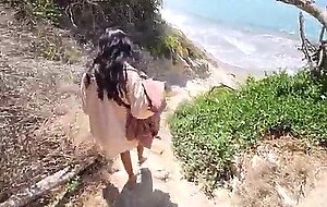 Cheating sister in law loves sucking cock in public so she took me to a nude beach - cami strella