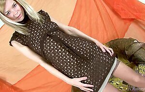 Sexy Blonde Teen Paloma B Fondles her Naked Body!