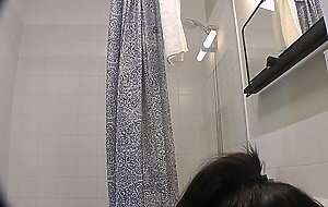 Super Hot Very Beautiful Brunette College Girl in her Dorm Room prepares for going out to Night Club