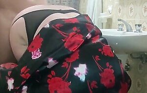 Stepmom mature milf with sexy ass cheating in hotel bathroom