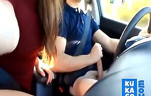Sloppy Blowjob on the Highway