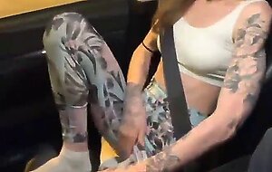 Hot brunette slut takes hard anal pounding in the car live at sexycamx