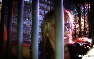 Horny prisoner gets to bang two naughty sluts