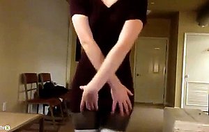 Amateur teen strips and dances