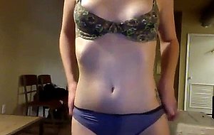 Amateur teen strips and dances