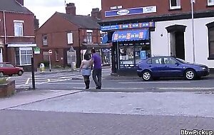 Afro street hooker picks up big boobs brunette