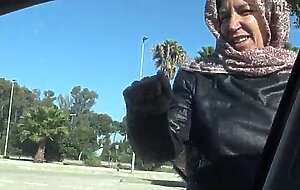 Hot algerian milf shows her hairy pussy to perverted old man