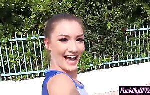 Slut cheerleader teens picked up a big cock and got fucked