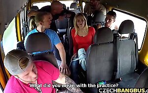 Married busty milf gangbanged in bus, 