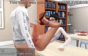 Young teacher helps student to correct grades (porn with young)