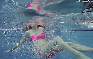 Sexy big tits Lera swimming naked
