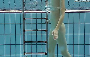 Sexy big tits Lera swimming naked