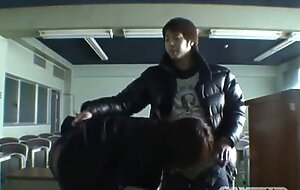Japanese schoolgirl slut giving head