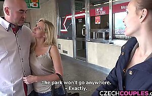 Group anal for money with a busty milf,