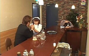 Busty japanese teen sucks dick