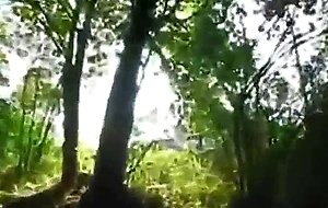 Amateur college babe fucked in woods