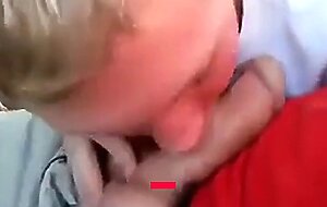 Young Blonde Gives Daddy Roadhead