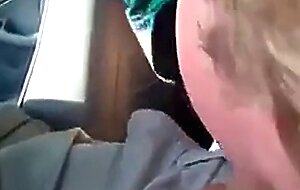 Young Blonde Gives Daddy Roadhead