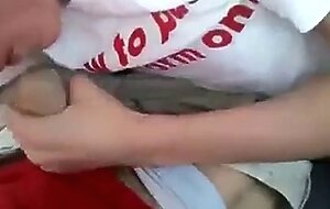 Young Blonde Gives Daddy Roadhead