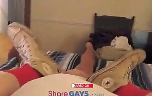 Bear Daddy Dominates Mormon Boy with Feet & Cock