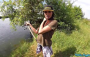 Public agent - i fucked a french girl with absolutely massive natural tits camping with her boyfriend in their tent!