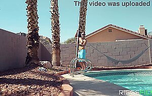 Big boobs bikini blondes fucking the pool guy