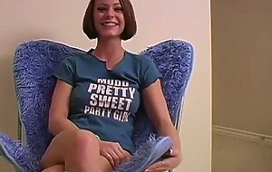 Cute petite teen solo behind the scenes