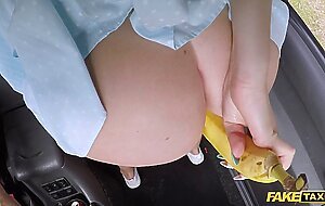 Fake Taxi Cute Candice Fucked after a Banana in her Pussy