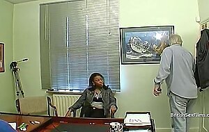 Nervous ebony British amateur porn casting