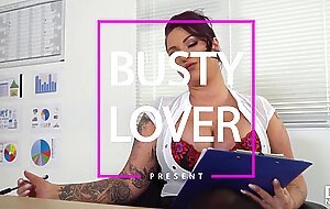 Busty Boss with Huge Knockers Harmony Reigns Seduced Future Employer for Intense Pussy Banging