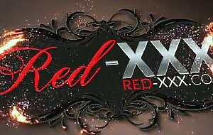 Red XXX and Lucy play together in their sexy lingerie
