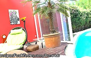 GrandpasFuckTeens Wet Teen Massages Grandpa Poolside