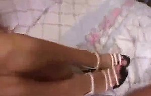 Cute amateur brunette doing bj and threesome with two big guys