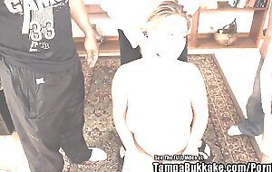 Big Tit Tan Bitch Gangbanged by Tampa Bukkake