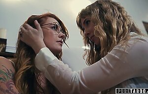 PURE TABOO Lena Paul Creampied By College Friend As Her Wife Siri Dahl Watches