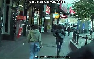 Real pick up fuck with sexy brunette