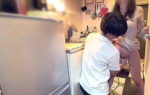 cute girlfriend cooking in the kitchen is by boyfriendheartsthe creampie sex with standing doggy